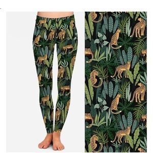 HIGH QUALITY/WAIST, ECO LEOPARD PRINTED LEGGINGS